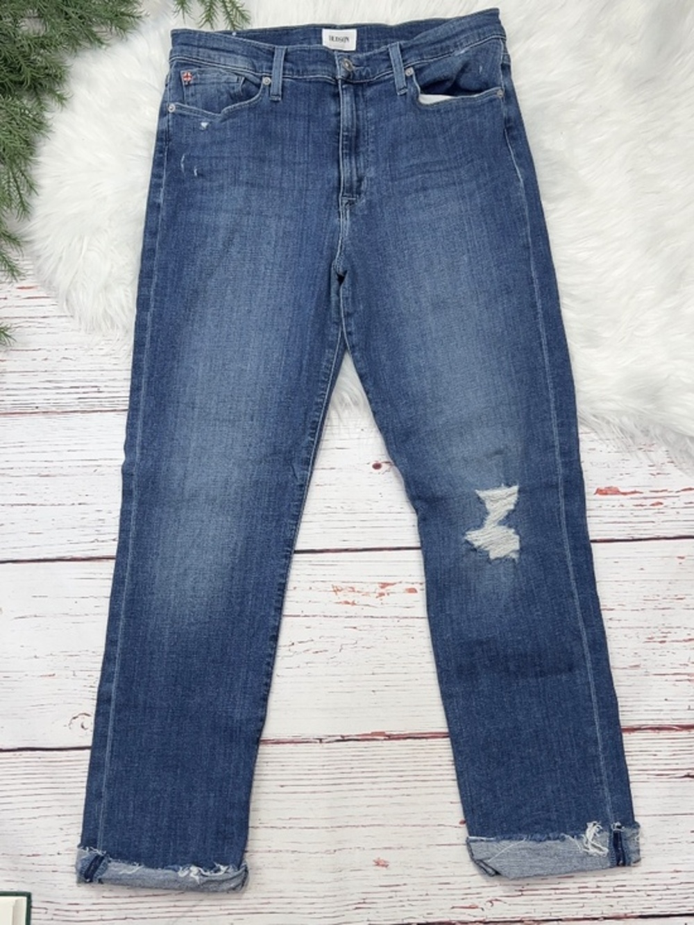 👖|•HUDSON•| Blair High Rise Straight Crop Jeans Size 29👖